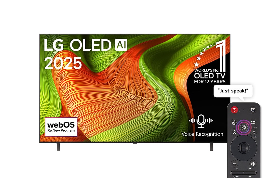 LG 55 inch LG OLED AI B5 4K Smart TV 55B56 AI Magic Remote WebOS25 OLED55B56LA