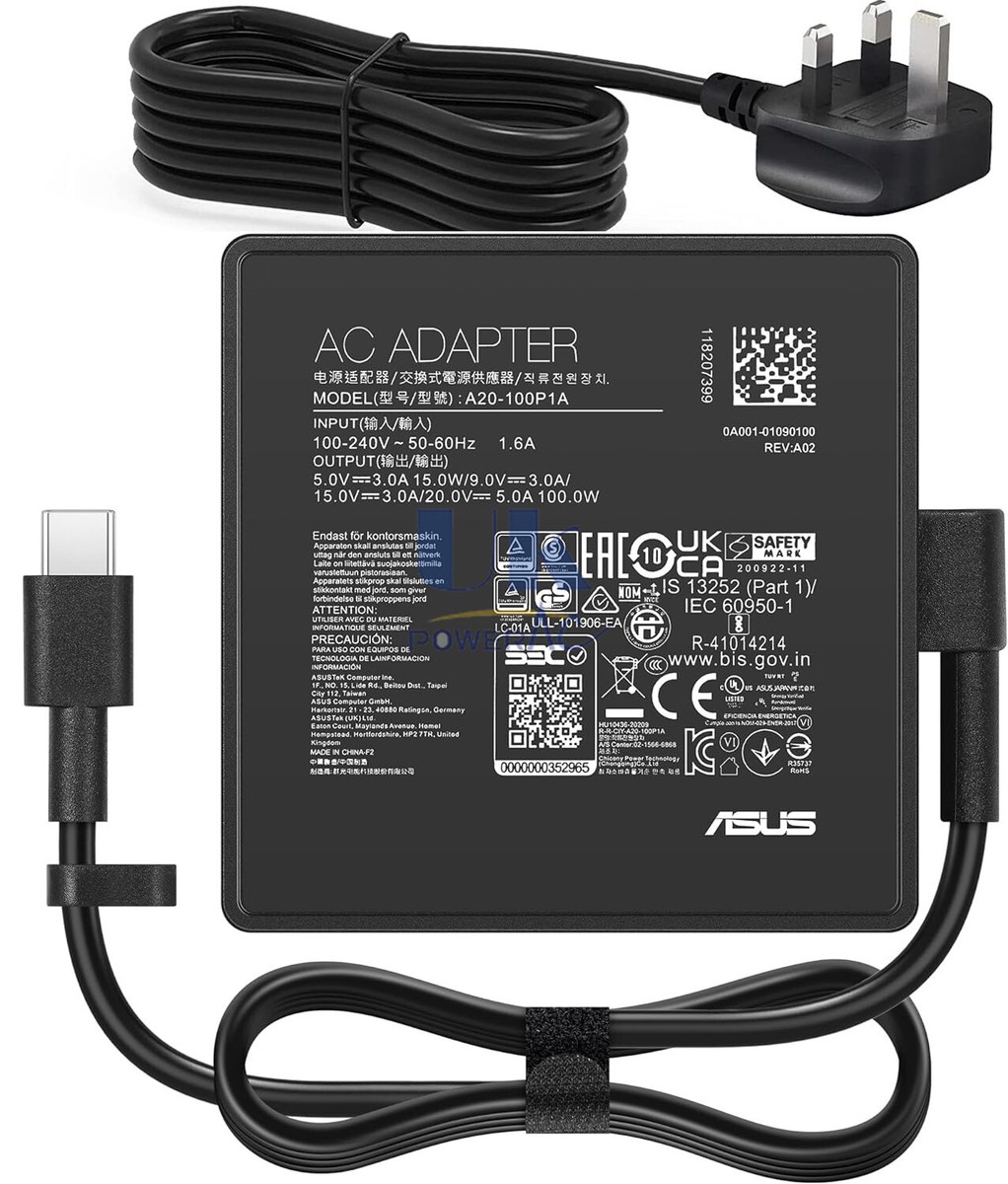 Asus 100W USB-C Power Adapter Original Type-C Charger view 3