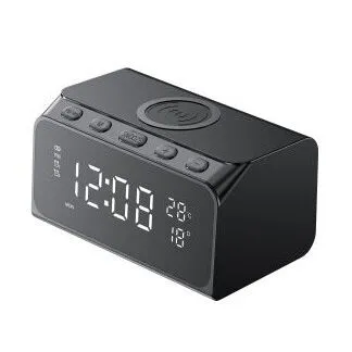 HAVIT W3041 15W 6-in-1 Wireless Charger Bluetooth Speaker Desk Hub Multifunctional Bluetooth Speaker/Wireless Charger/Alarm/Clock /Calendar/Temp
