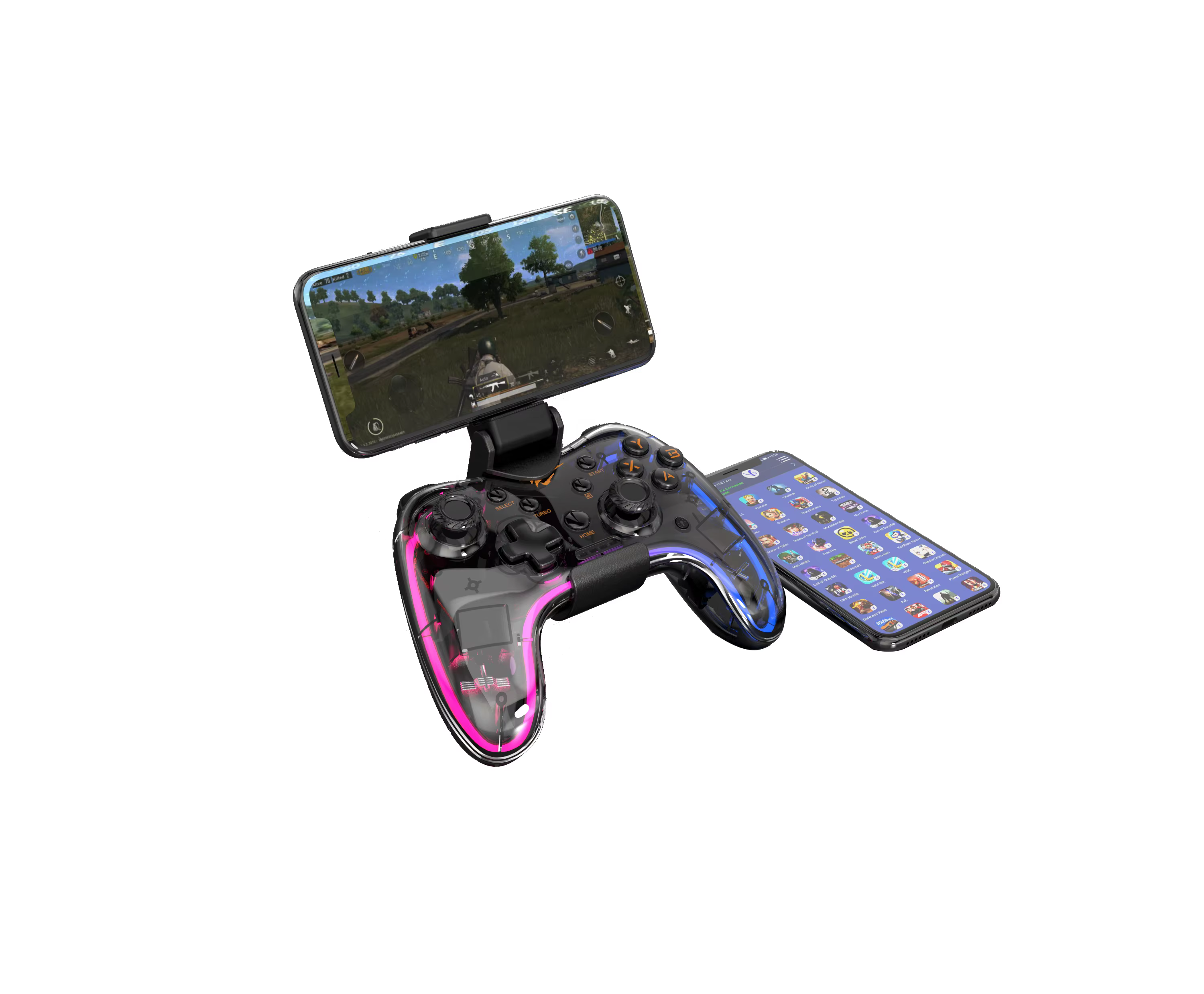 Havit Gamenote G158BT Pro Transparent RGB Gamepad with Vibration Feedback view 3
