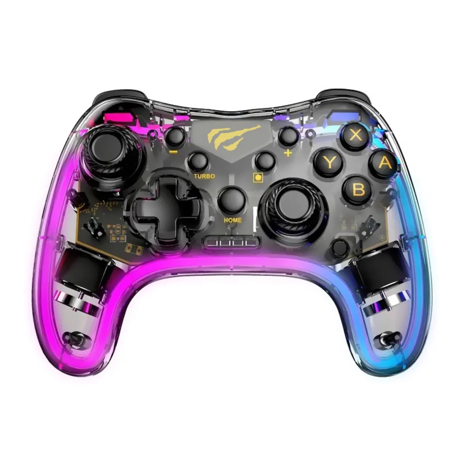 Havit Gamenote G180BT NeoGrip Transparent RGB Wireless Bluetooth Gamepad with Vibration Feedback