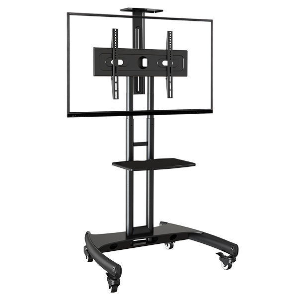 NB North Bayou AVA1500-60-1P Standing Mobile TV Cart Heavy Duty Rolling TV Stand with Wheels for 32 to 75 Inch LCD LED OLED Plasma Flat Panel Screens 32"–75" view 3