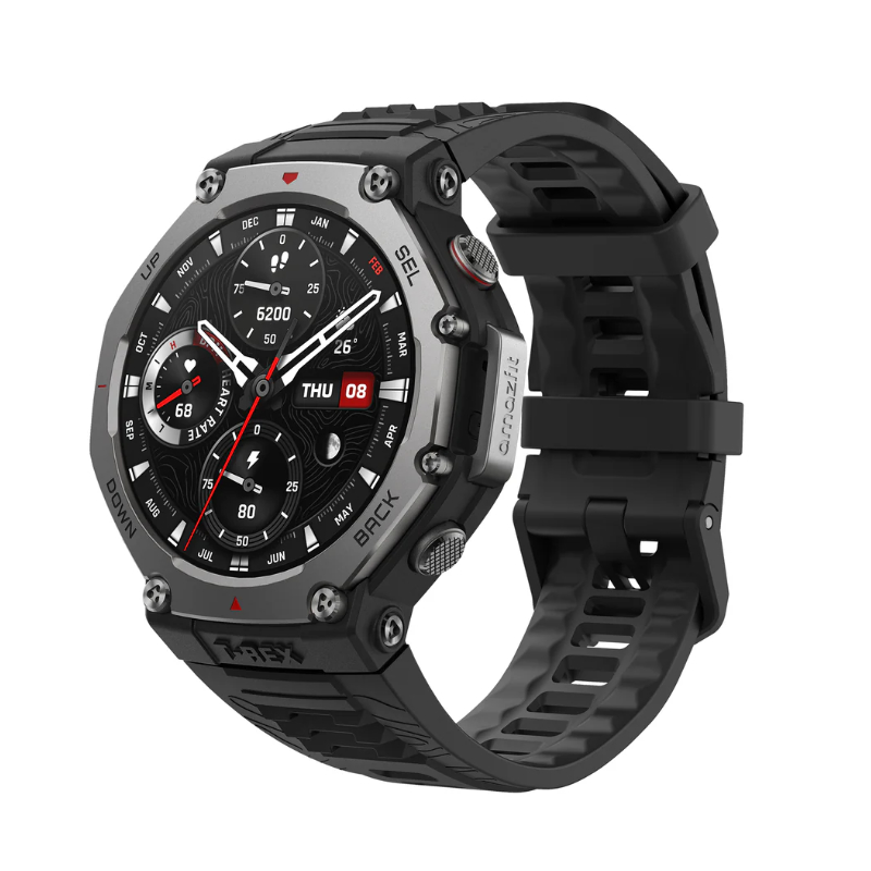 Amazfit T-Rex 2 1.5" AMOLED Display Smart Watch Dual-Band & 6 Satellite Positioning 24-Day Battery Life Rugged Outdoor GPS Military Smartwatch Real-time Navigation view 3