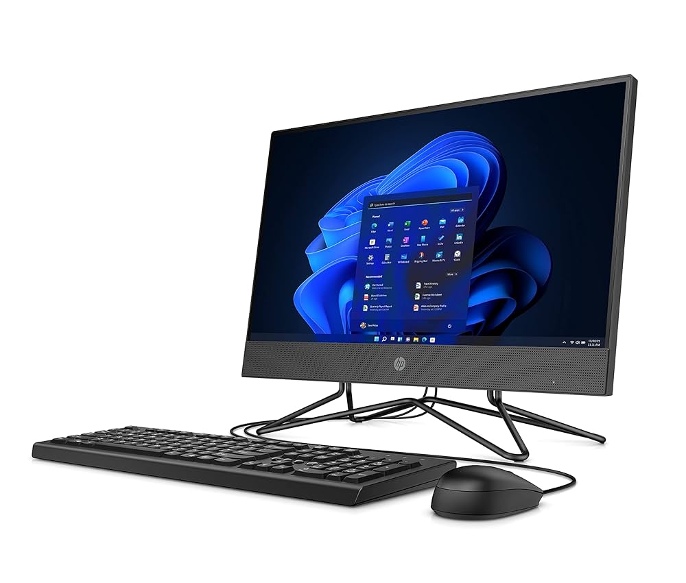 HP 200 G4 All In One PC 10th Gen Intel Core i5-10210U 8GB RAM 512GB SSD 21.5" FHD IPS Anti-Glare Panel 1 Year Manufacturer Warranty