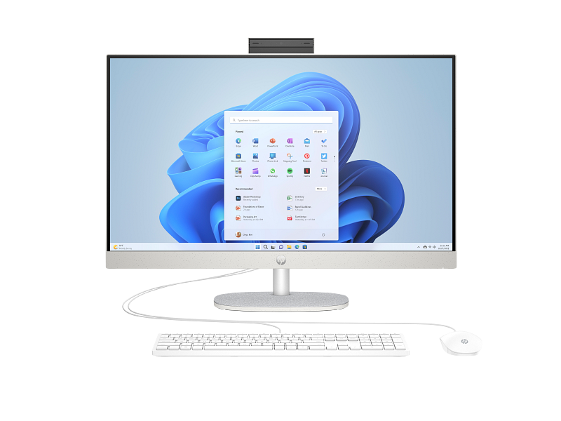 HP All-in-One 27-cr0004l PC 13th Gen Intel Core i7 1355U 16GB RAM 512GB SSD Iris Xe Graphics 27-inch Diagonal FHD IPS Touchscreen Intel Iris Xᵉ Graphics Plus HP 125 USB White Wired Mouse 1 Year Manufacturer Warranty