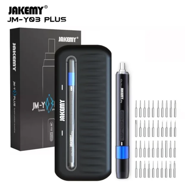 JAKEMY TOOLKIT JM-Y03 Plus Wireless Electric Screwdriver Set with LED Light Rechargeable Cellphone Camera Disassembly Screw Driver Kit view 3