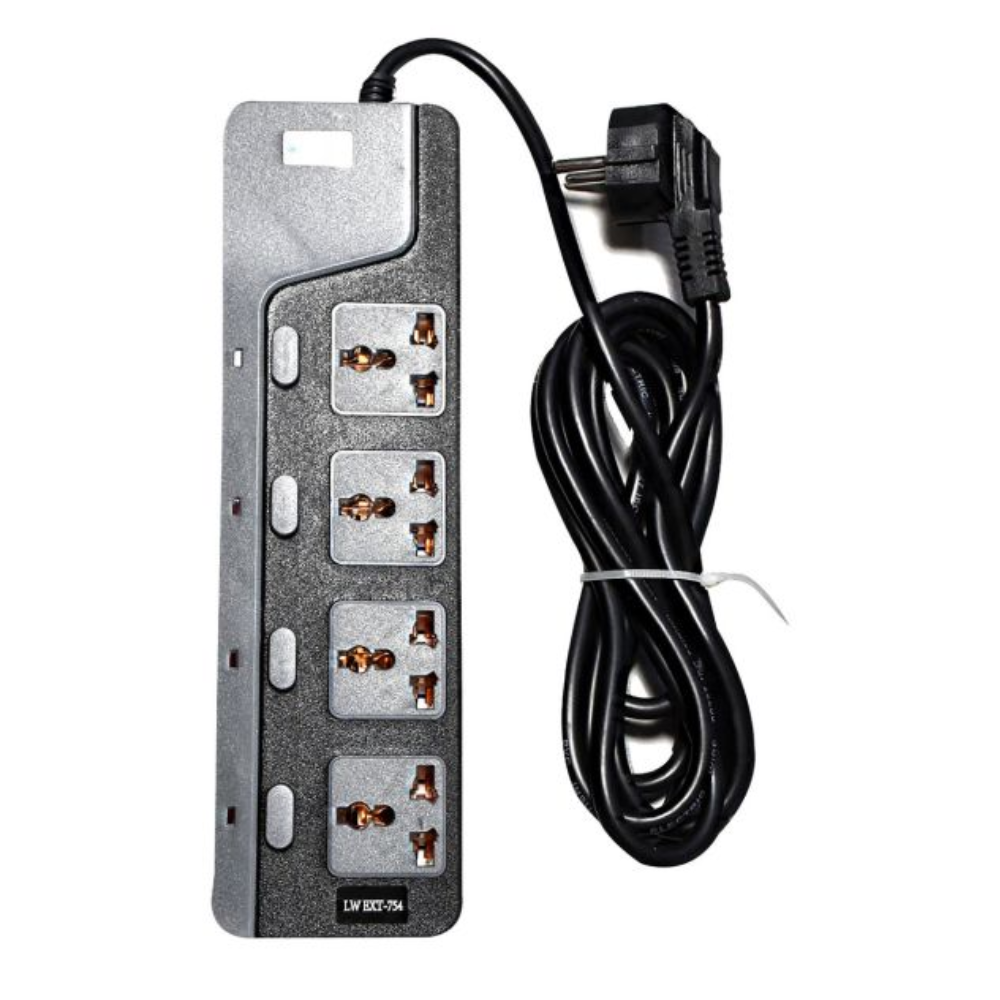 LightWave EXT 754 Power Extension 2500W Universal 4 Way Sockets Surge Protector Extension