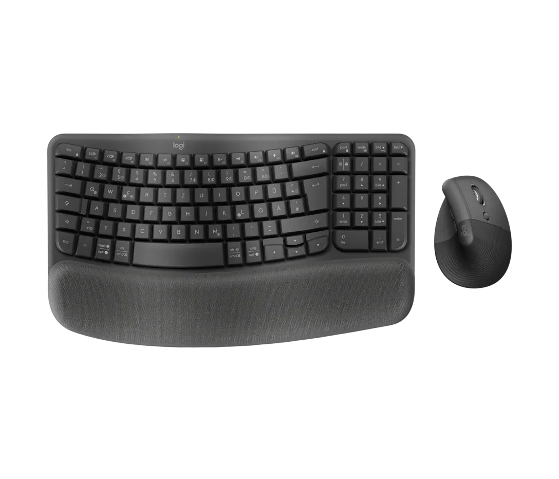 Logitech Wave Keys and Lift Combo Wireless and Bluetooth Keyboard and Mouse Combo
