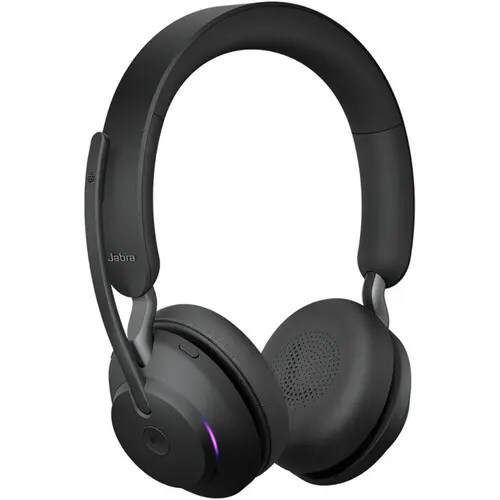 Jabra Evolve2 65 LINK390A MS Stereo Wireless On-Ear Headset with Stand (Microsoft Teams, USB Type-C, Black) view 3